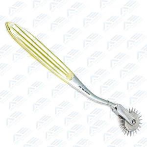 Instrumento quirúrgico de diagnóstico de molinete para pruebas nerviosas y sensoriales, molinete de Wartenberg neurológico dorado cromado - Product Image 5