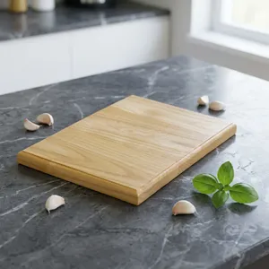 <b>Wooden</b> Chopping Board Rectangle Anti Slip Natural Finish Kitchen Cutting <b>Block</b> - Product Image 1