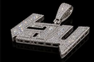 <b>Custom</b> Iced Out Letter Pendant Moissanite Charm Cubic Zirconia <b>Name</b> <b>Necklace</b> Hip Hop Gold Plated Chain Jewelry for Men Women - Product Image 5