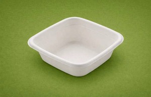 Disposable 4 oz Square Sugarcane Bagasse Bowl Eco-Friendly <b>Compostable</b> Food Packaging for Restaurants - Product Image 2