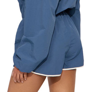 Ensemble coupe-vent court d'été personnalisé en gros pour hommes, survêtement à capuche, motif uni, ensembles courts personnalisés pour femmes 2026 - Product Image 6