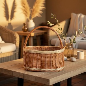 Handmade Eco-Friendly Natural Rattan <b>Wicker</b> <b>Storage</b> <b>Baskets</b> Modern Rectangle Shape Multifunction Made in Vietnam - Product Image 3