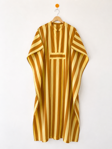 Cotton Bohemian Indian Striped Floor-Length Kaftan Maxi <b>Dress</b> Breathable A-Line Women's <b>Abaya</b> Dubai Style - Product Image 4