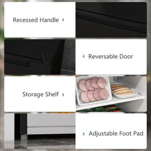 Mini congélateur vertical compact de 3,0 pieds cubes avec porte simple réversible et thermostat réglable Small H - Product Image 2