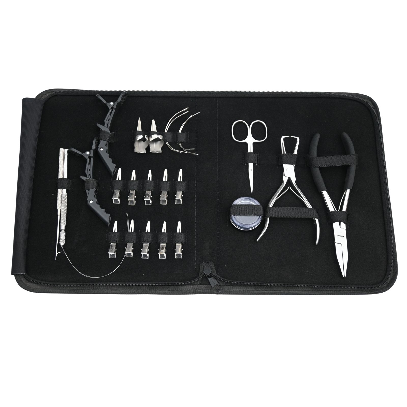 Silver Hair Extension Tools kit