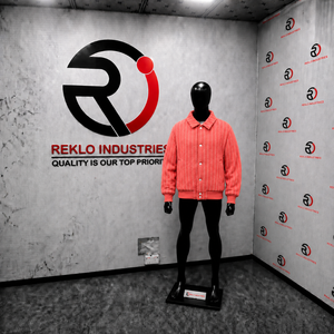 Chaqueta Varsity de Lana Personalizada con Rayas Rojas, Chaqueta Bomber para Hombre con Puños Acanalados, Cierre de Botones, Ropa de Calle de Invierno, Venta al Por Mayor, Corte Regular - Product Image 3