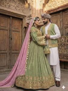 Wedding Bridal Wear Afghani <b>Dress</b> Women Floor Length O Neck Long Sleeve Embroidery A Line Party Wedding <b>Dress</b> For Afghan Brides - Product Image 2