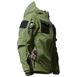 Men’s Stealth Black All-Weather <b>Shell</b> – Precision Engineered Softshell with Integrated Storm <b>Hood</b> Softshell <b>Jacket</b> - Product Image 1