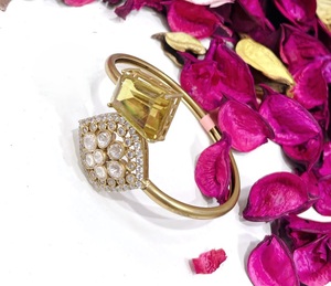 Designer Premium Quality Gold Plated Zircon <b>Charm</b> Bracelet for Women Trendy Wedding & Party Wear Collection - Product Image 2