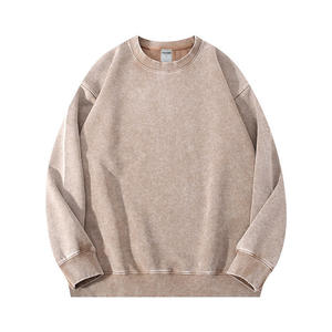 Sudadera con capucha de alta calidad con lavado ácido, diseño personalizado, logotipo personalizado, para mujer, 100% algodón, estilo coreano. - Product Image 3