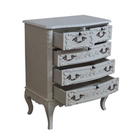 Meuble en bois de Style français peint en blanc ou commode Antique conçu pour les meubles de chambre à coucher de Style européen