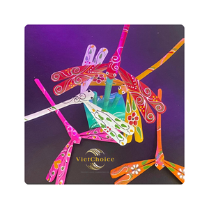 Vietchoice Jouet à gravité artisanal en bambou, motif libellule, art populaire traditionnel, écologique, couleur personnalisable, multi-tailles, grand format - Product Image 5