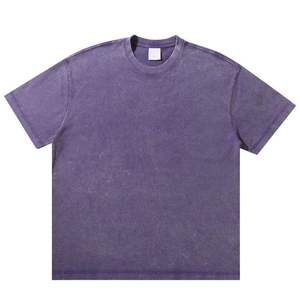 Camisetas Oversize de Algodón 100% Ecológico para Hombre, con Logo Frontal, Lavado Ácido, Transpirables, Hombro Caído, Estilo Vintage, Tallas Grandes, Venta al por Mayor - Product Image 4