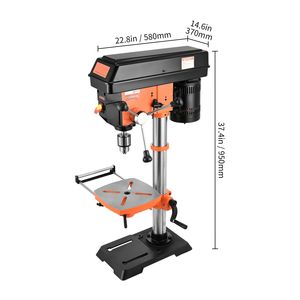 Trapano a Colonna da Banco in Ghisa 120V 5 Amp a Velocità Variabile con 12 Pollici di Distanza di Oscillazione e Inclinazione 0-45 Gradi, Alimentato a Batteria - Product Image 5