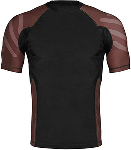 Wholesale 2026 Custom Sublimation <b>Printed</b> Men Short Sleeve Compression Shirt <b>Surfing</b> Swimming Rash Guard for men and women - Product Image 4