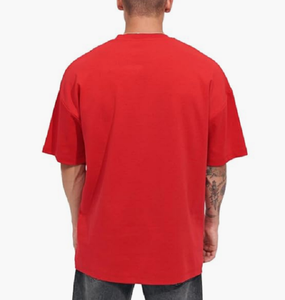 Custom Solid Heavyweight Regular Fit Drop Shoulder Thick 100% Cotton Breathable Quick Dry <b>T</b>-<b>Shirt</b> for Men - Product Image 2
