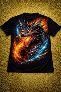 Camiseta de Hombre OEM Cómoda de Corte Regular, Ligera, de Secado Rápido, Talla Personalizada, para Verano, Informal, para Actividades al Aire Libre, con Estampado Animal en la Parte Delantera - Product Image 3