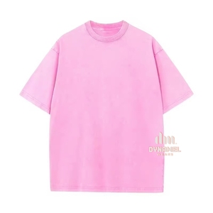 T-shirt vintage oversize délavé pour homme, streetwear, coton épais, tee-shirt vierge personnalisable - Product Image 1