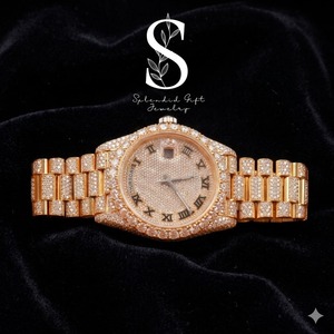 นาฬิกาสแตนเลสสตีลสุดหรูพร้อมเพชรโมอิสซาไนต์ หน้าปัดอนาล็อกขนาด 41 มม. กระจกหน้าปัดผ่านการทดสอบเพชร - Product Image 1