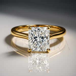 Most Selling Solitaire Radiant Cut Diamond <b>Ring</b> for Everyday Wear Office Use and Elegant Styling Wedding Engagement <b>Ring</b> For Her - Product Image 2