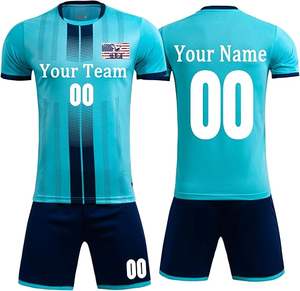 Maillots de foot personnalisés, design par sublimation, jaune et bleu, vêtements de sport pour équipe, uniforme de football pour hommes, à vendre - Product Image 1