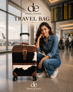 New ArrivalReal Cowhide Leather Luggage Bags Multi Uses Handmade Trolley Bag Unisex Big Size Multi Uses <b>Suitcase</b> Hair on Hide - Product Image 6