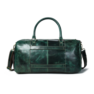 Bolsa de Viaje de Cuero Genuino de Gran Capacidad con Cierre para Viajes al Aire Libre - Product Image 3