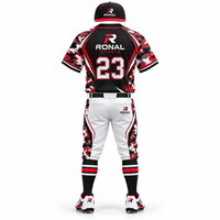 Ensemble de maillots de football sublimés pour hommes Ronal Sports, imprimé camouflage, respirant, coupe athlétique, blanc, noir, rouge, uniformes