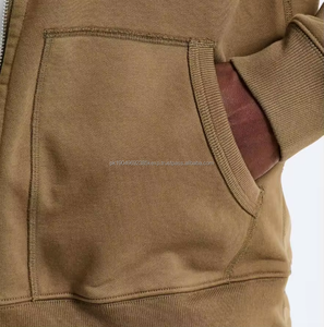 Sudaderas con capucha Premium personalizadas, puff Sudadera con capucha con estampado de, sudaderas con cremallera de felpa francesa polar de 500 GSM para hombres - Product Image 4