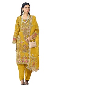 Latest Designer Trendy Modern Style Heavy Indian Wedding Collection Pakistani Salwar Kameez Diwali Outfit Viscose Material - Product Image 1
