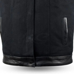 Gilet et veste pour homme grande taille, best-seller, design unique, en cuir noir, sans manches, chauffant, pour l'hiver, pour moto, avec poches avant - Product Image 4