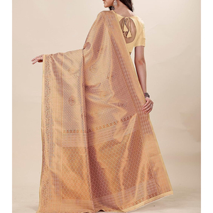 Sari de Chifón para Mujer con Tela Ligera y Fluida, Detalles Delicados y Diseño Elegante para Fiestas y Eventos Formales - Product Image 5
