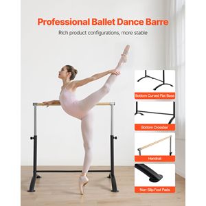 Barra da Ballet Portatile Autoportante Regolabile in Altezza (120 cm) con Design Anti-Oscillazione per Allenamento Fitness - Product Image 3