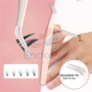 Juego de Pinzas para Pestañas de Acero Inoxidable, Herramientas de Belleza Profesionales, Juego de Pinzas de Precisión para Pestañas - Product Image 6