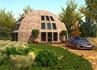 Kit de structure de dôme MOON HOUSE de 45' de diamètre, 2345 pieds carrés, préfabriqué en bois + Livraison gratuite
