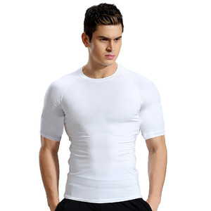 Camiseta de Compresión de Manga Larga Roja para Hombre, Corte Ajustado, Secado Rápido, Deportiva, Cuello Redondo, Tejido de Poliéster - Product Image 4