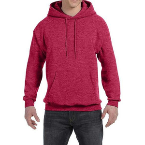 Sudadera con Capucha Roja para Hombre, Corte Regular, Color Sólido, Felpa Francesa, Estilo Casual, Sudadera Tejida para Otoño - Product Image 1