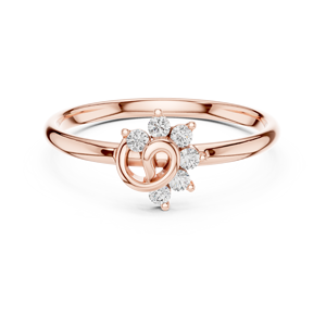 Anillo Elegante y Minimalista de Plata 925 con Baño de Oro Rosa y Moissanita para Mujer, Diseño Impermeable - Product Image 3