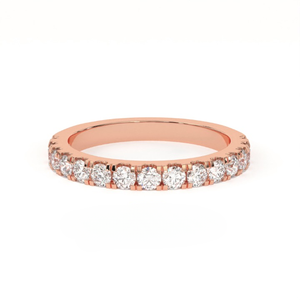 Anillo de Lujo Apilable Aarinya de Oro Rosa Clásico para Compromiso, Boda o Fiesta, con Diamante Cultivado en Laboratorio de 14K Certificado por IGI - Product Image 6