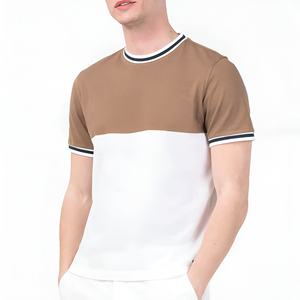 T-shirt en coton de qualité pour homme, coupe classique, manches longues, sans col, tricot doux, vente en gros de vêtements pour homme - Product Image 4
