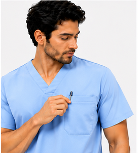 Ensemble de blouses médicales pour hommes, 2 pièces, respirant, extensible, durable et confortable, pour médecins, infirmiers et personnel hospitalier. - Product Image 3