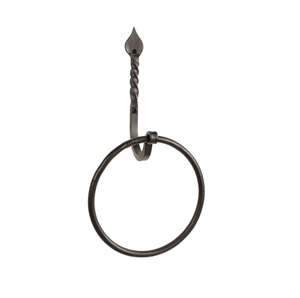 Anillo de toalla metálico de diseño para montar en la pared del baño con estética moderna y características funcionales. - Product Image 4