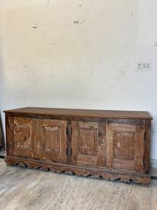 Modern Foldable Reclaimed Mango Wood Sideboard Cabinet Handmade Wooden Media Console <b>TV</b> <b>Stand</b> by Paradise Handicrafts - Product Image 3