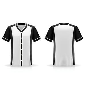 Cotton Sport Baseball Jersey Custom Front Logo Plain Solid 100% Button Pinstripe Sleeveless Short Piping <b>Ringspun</b> OEM Color - Product Image 3