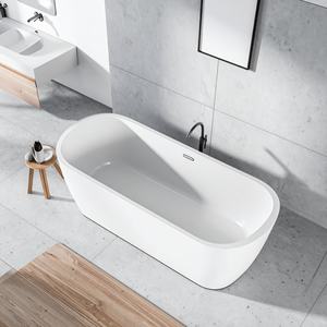 Bañera Acrílica Moderna Independiente y Ecológica con Grifo, Bañera de Esquina para Baño Interior, Ideal para Hoteles - Product Image 3