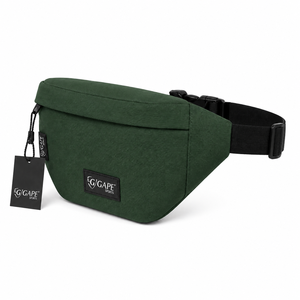 Green Canvas Waterproof Waist <b>Bag</b> Adjustable Strap Zipper Closure Unisex Outdoor Sport Lightweight Large Capacity <b>20L</b> Wholesale - Product Image 1
