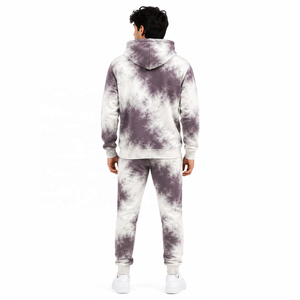 Heavyweight Tie-Dye Hoodies Set Oversized Fit Cotton French Terry Casual Sweatshirt With Pocket Front Logo <b>Tracksuit</b> Bulk orders - Product Image 3