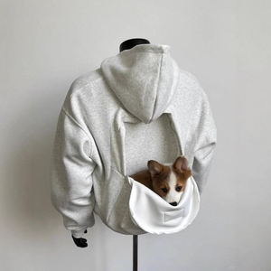 Sweat-shirt de voyage pour homme avec fermeture éclair personnalisée et sac à dos intégré, tendance, surdimensionné, noir, pour le printemps et l'automne - Product Image 1