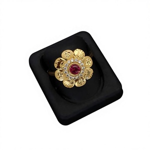 Bague tendance plaquée or avec pierre autrichienne Style élégant et luxueux - Product Image 2