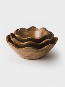 Luxury Solid Wood Serving Bowl Handmade For Salad Fruit Snacks <b>Pasta</b> Restaurant Hotel Catering And Home Use - Product Image 6